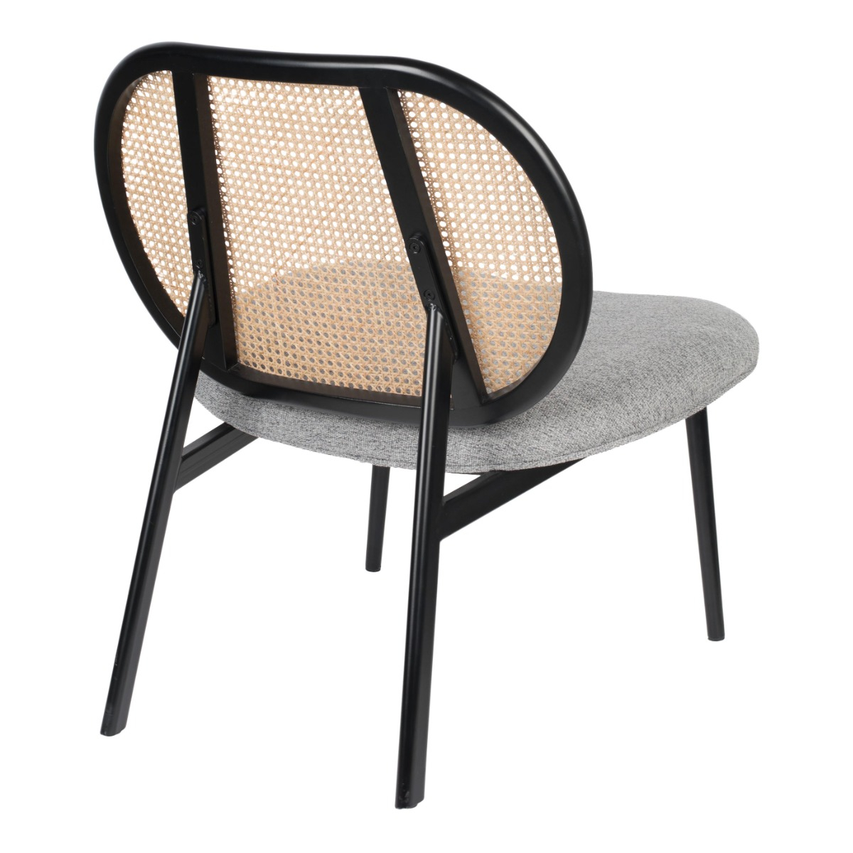 Detailed weave of cane and black frame