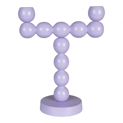 Candle holder Bubbles Two Shiny Lilac 1
