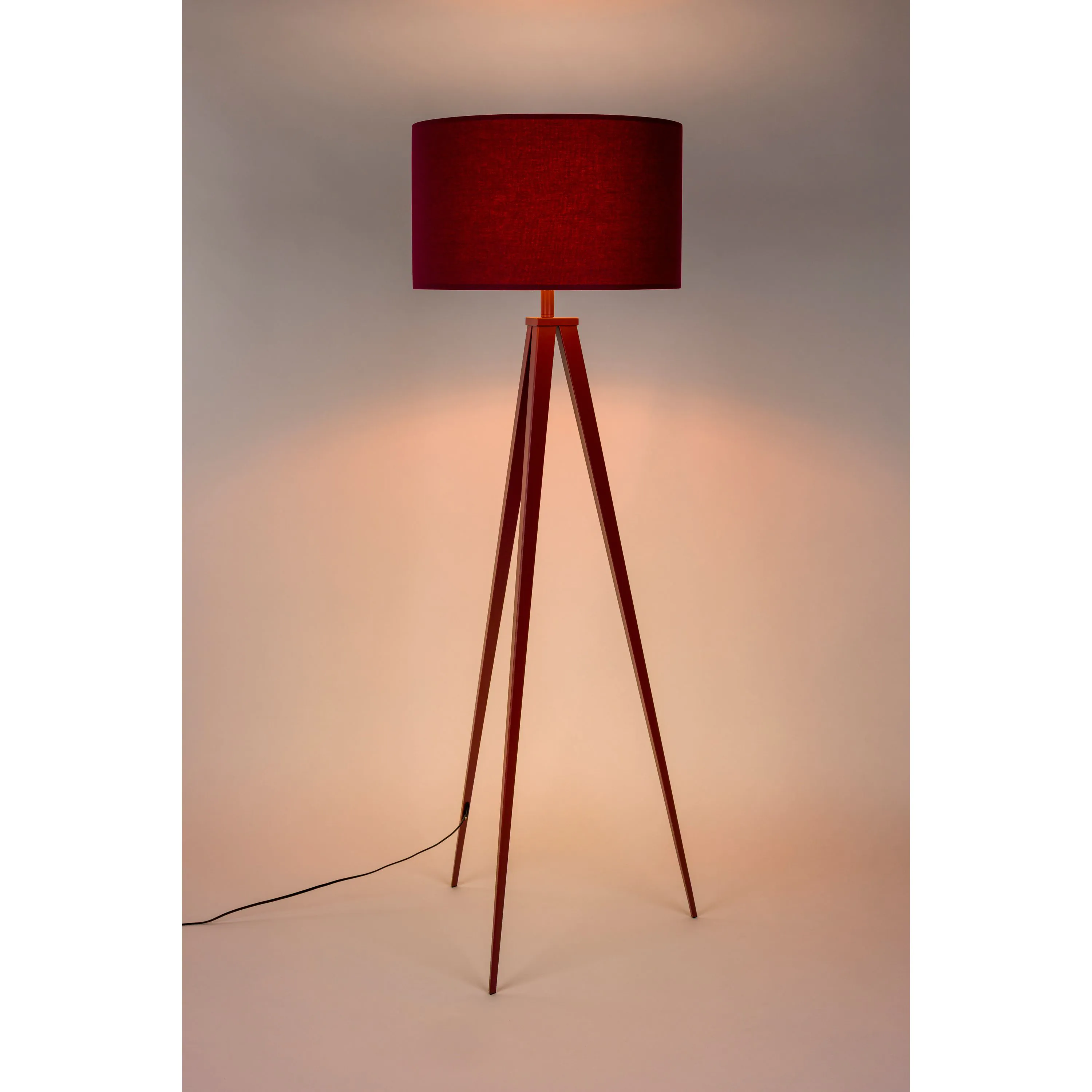 Floor Lamp Tripod Burgundy Red | Zuiver