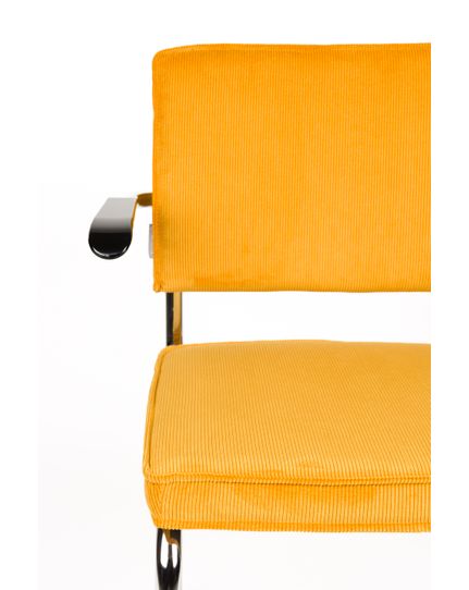 Ridge Rib Armchair chromed Front Side