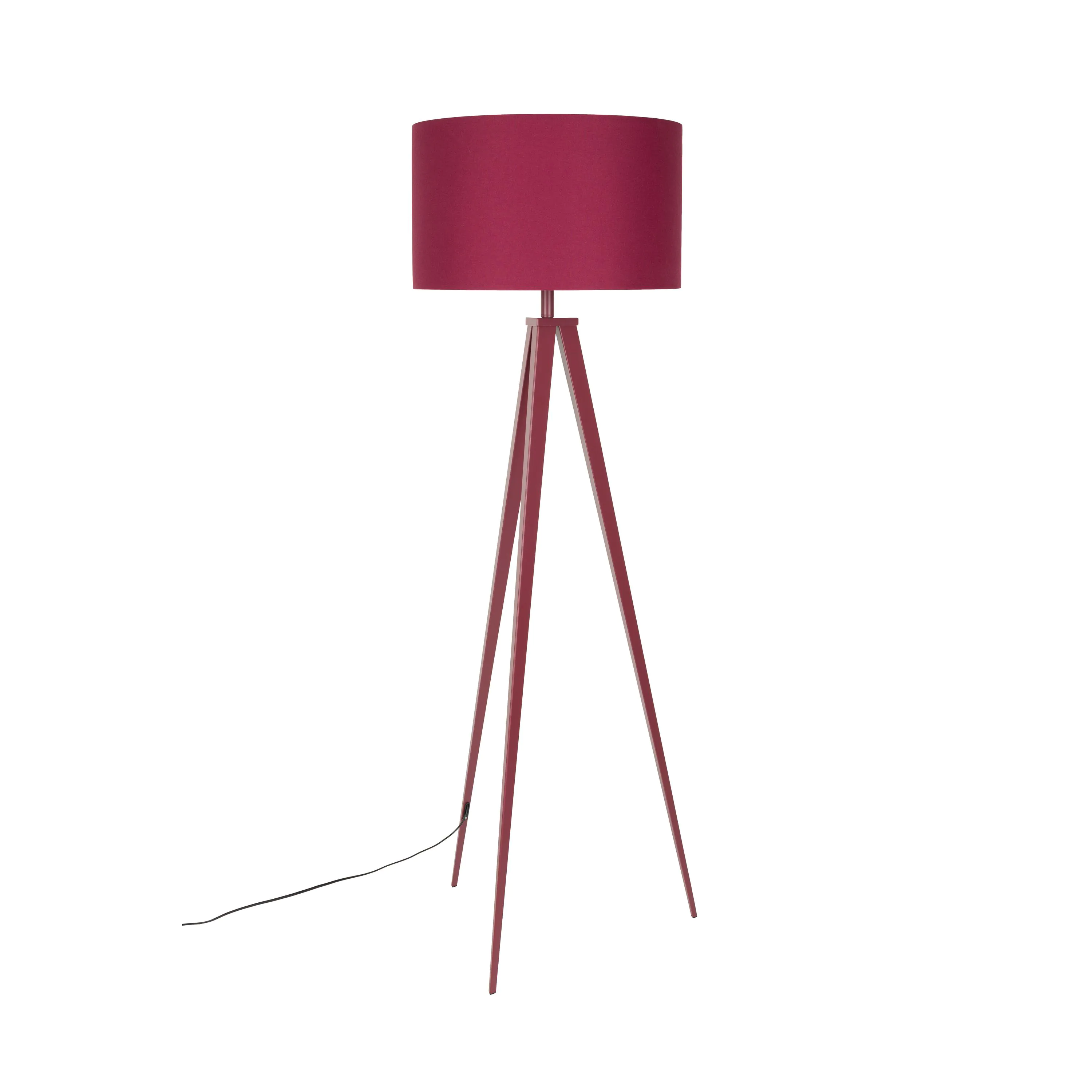 Floor Lamp Tripod Burgundy Red | Zuiver