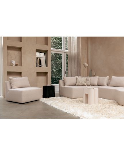 Prosper sofa 1 seater sand Front Side