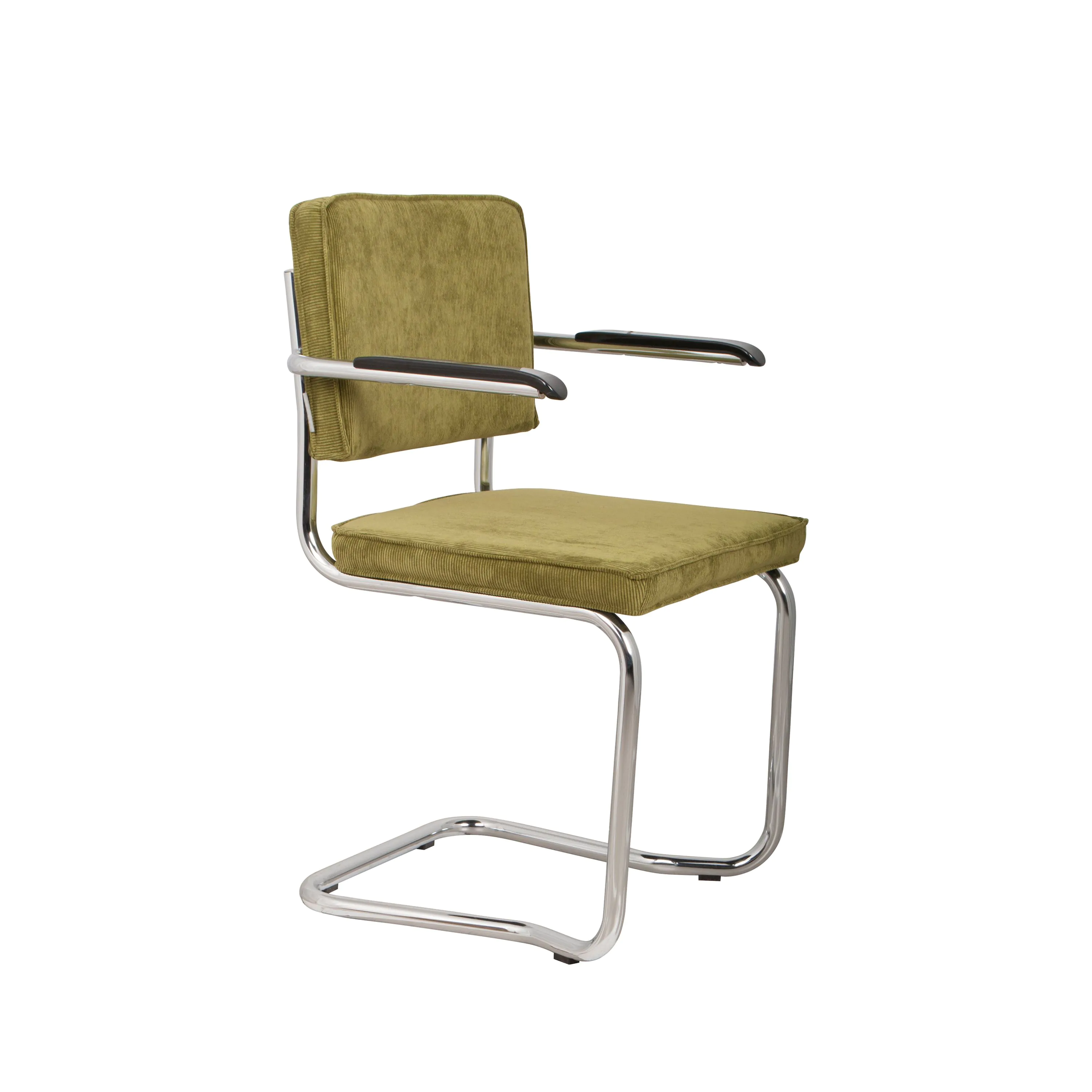 Ridge Rib Kink Armchair Green | Zuiver