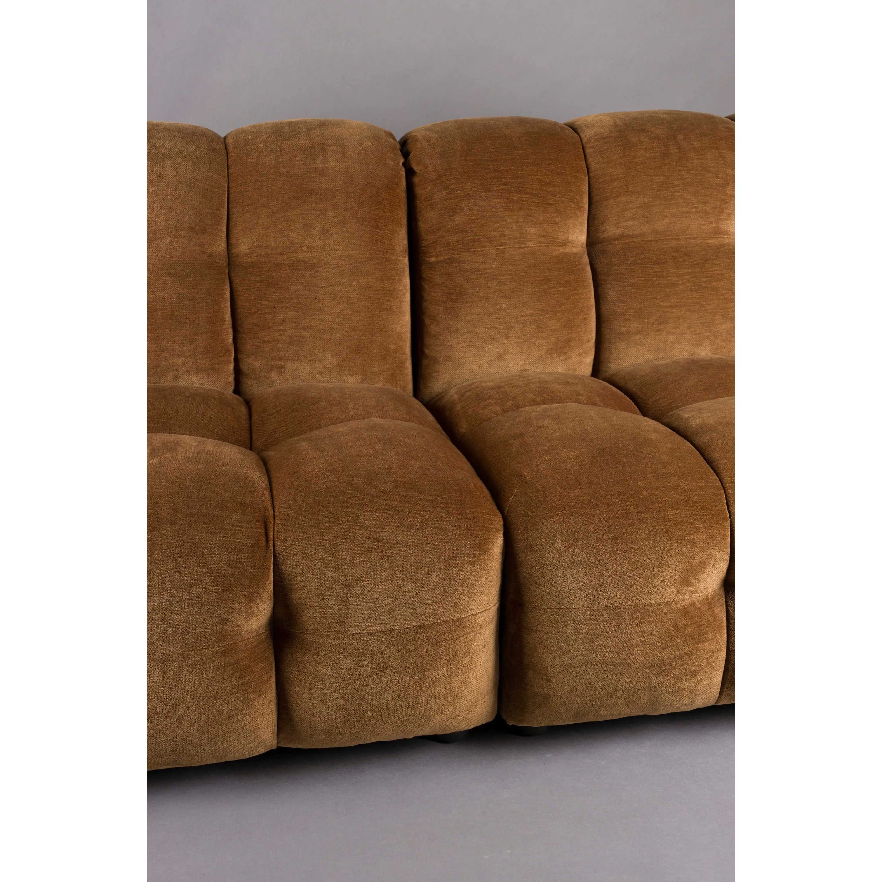 ムクムク Hackman 4,5-zitsbank Velours Cognac Bruin | Zuiver