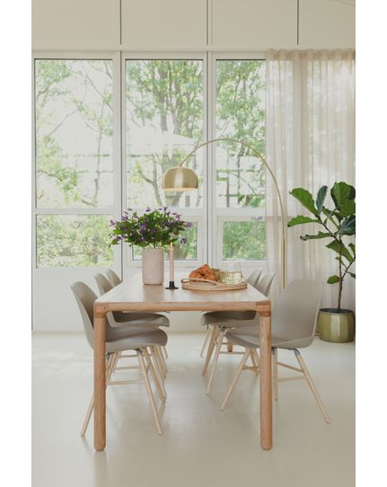 Metal bow floor lamp Front Side