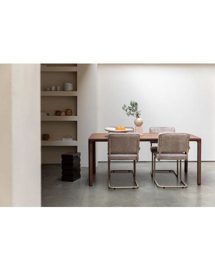 Storm dining table walnut Front Side