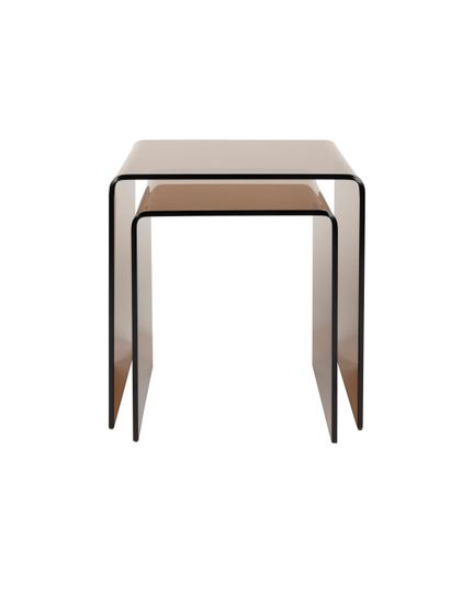 Vetro side table set of 2 Front Side