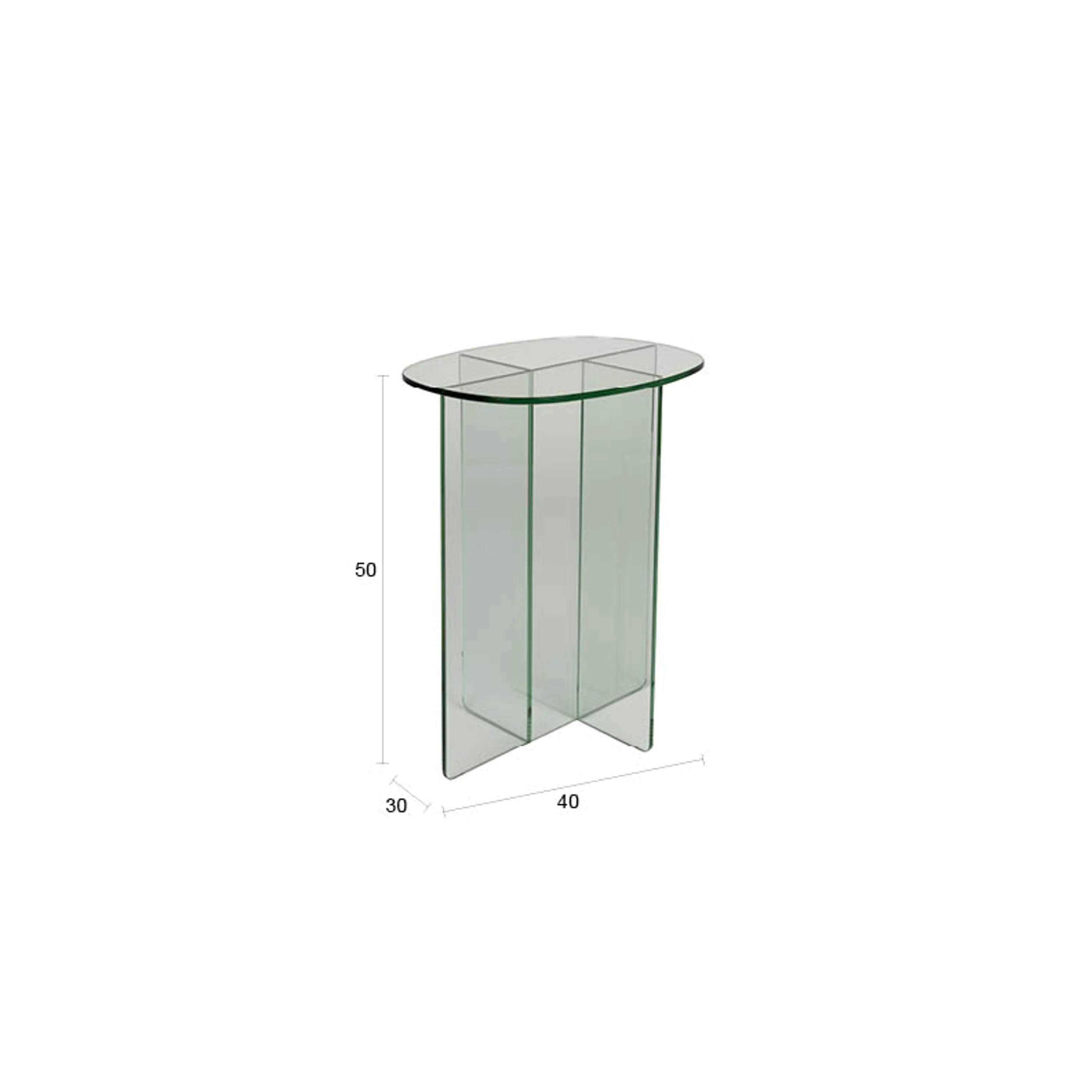 Linea Side Table Transparent | Zuiver
