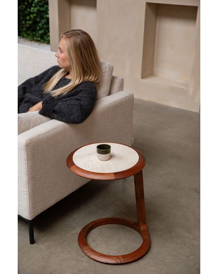 Doppio side table Front Side