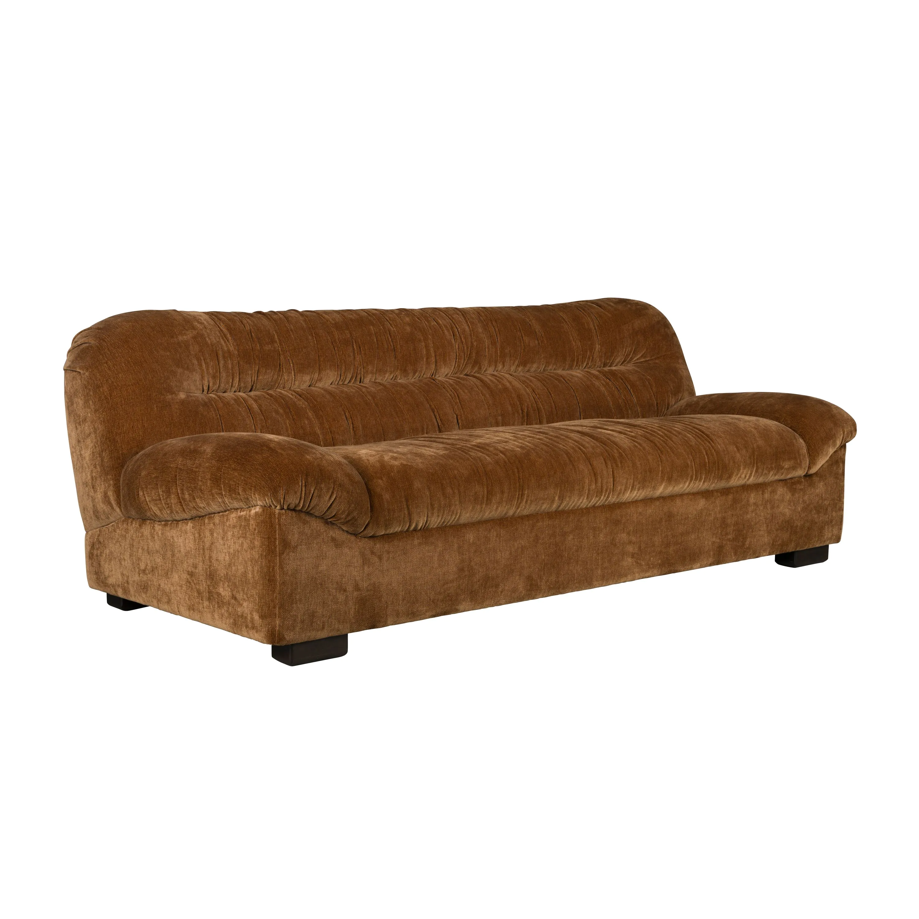 Douglas 3-zitsbank Velours Cognac Bruin | Zuiver