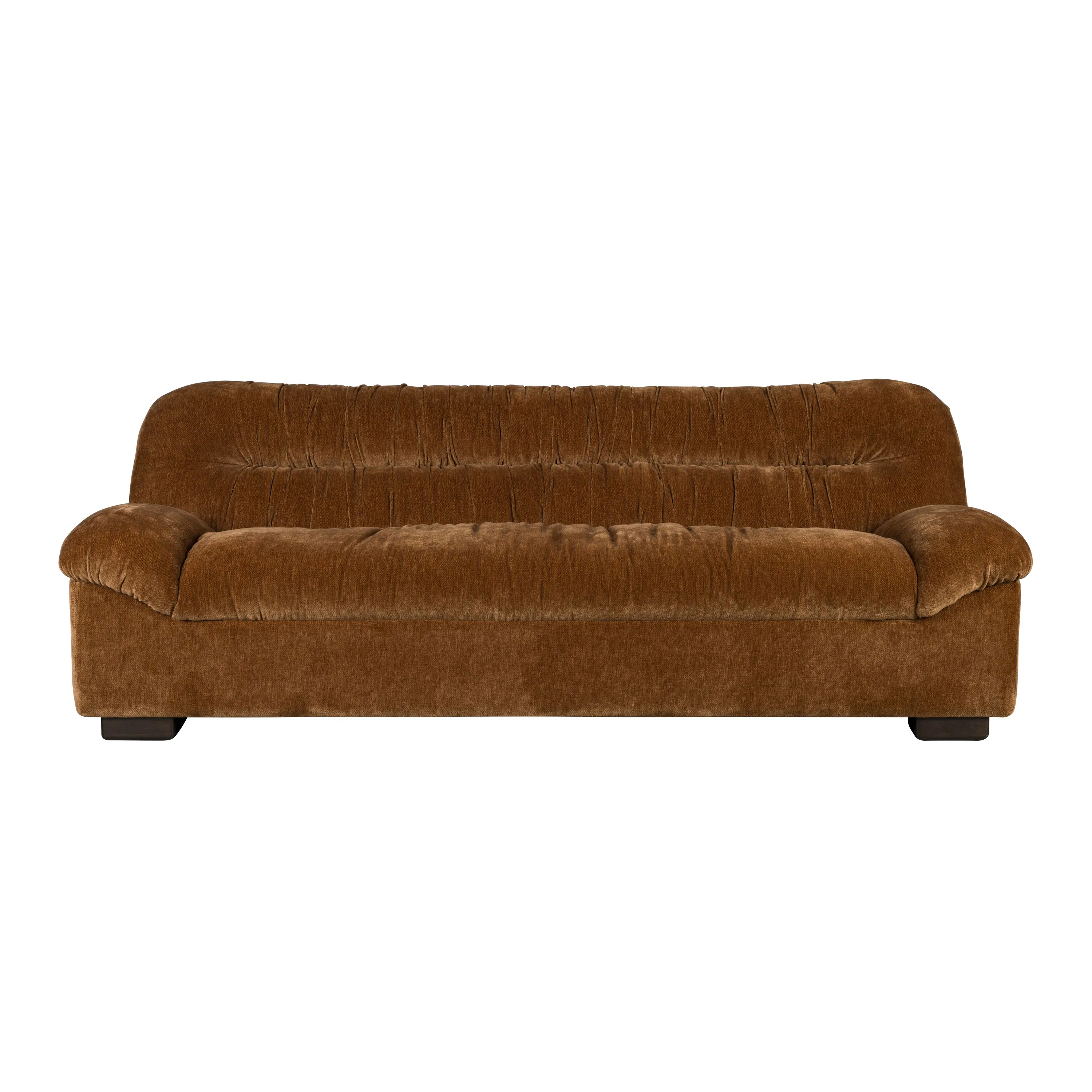 Douglas 3-zitsbank Velours Cognac Bruin | Zuiver