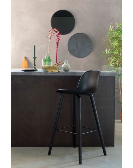 Albert Kuip Counter & Barstool all black Front Side