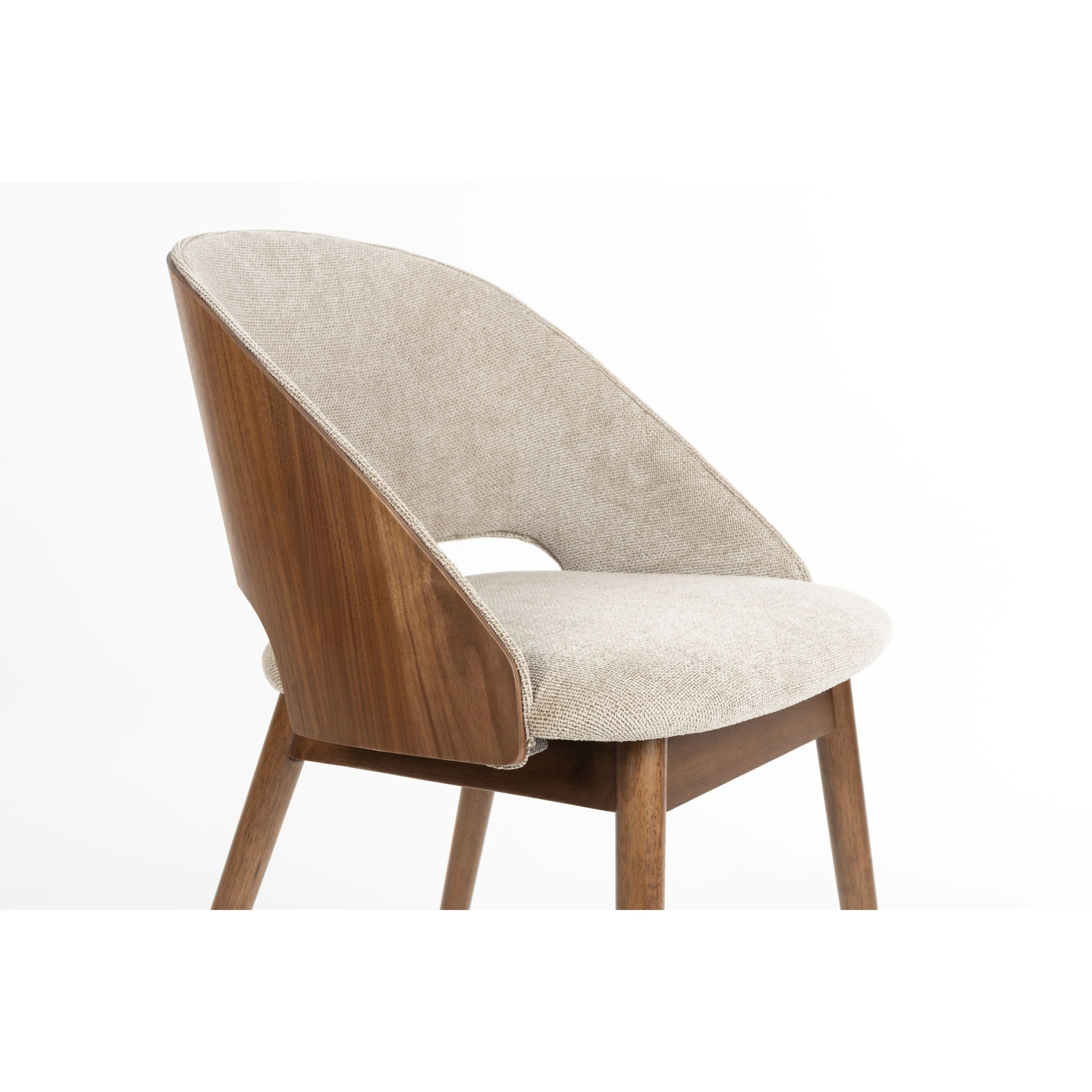 Velore Dining Chair Walnut / Beige | Zuiver