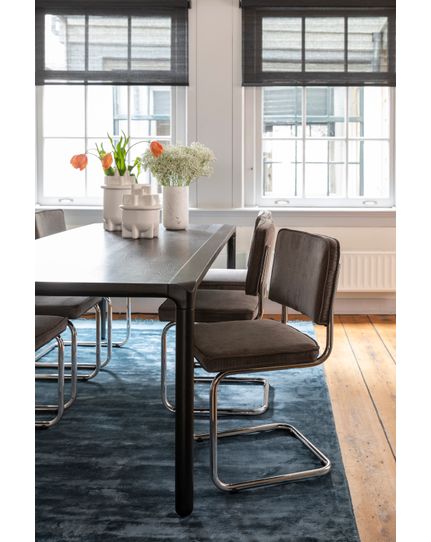 Ridge Rib Chair chromed Front Side