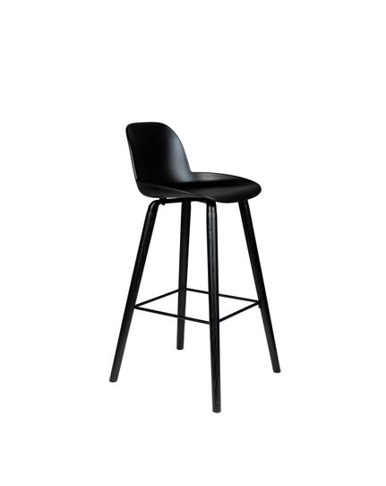 Albert Kuip Counter & Barstool all black Front Side