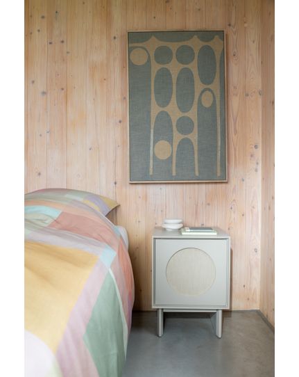 Twin 1 door side table bedstand Front