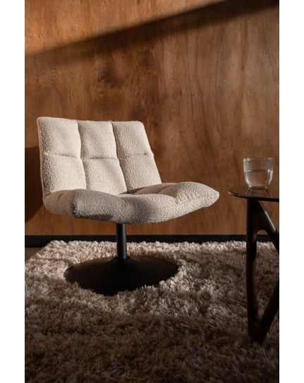 Bar lounge chair boucle Front Side