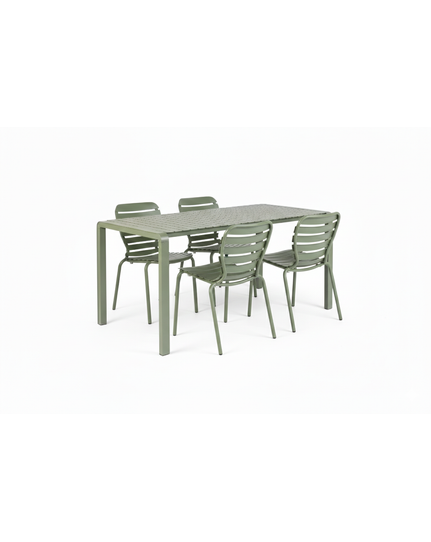 Set Garden Table Vondel 168,5 + 4 Chair Vondel Green Front Side