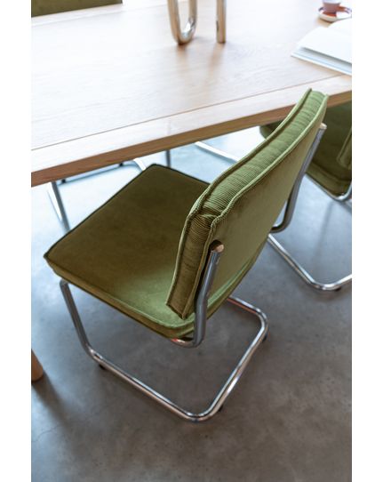 Ridge Rib Chair chromed Front Side