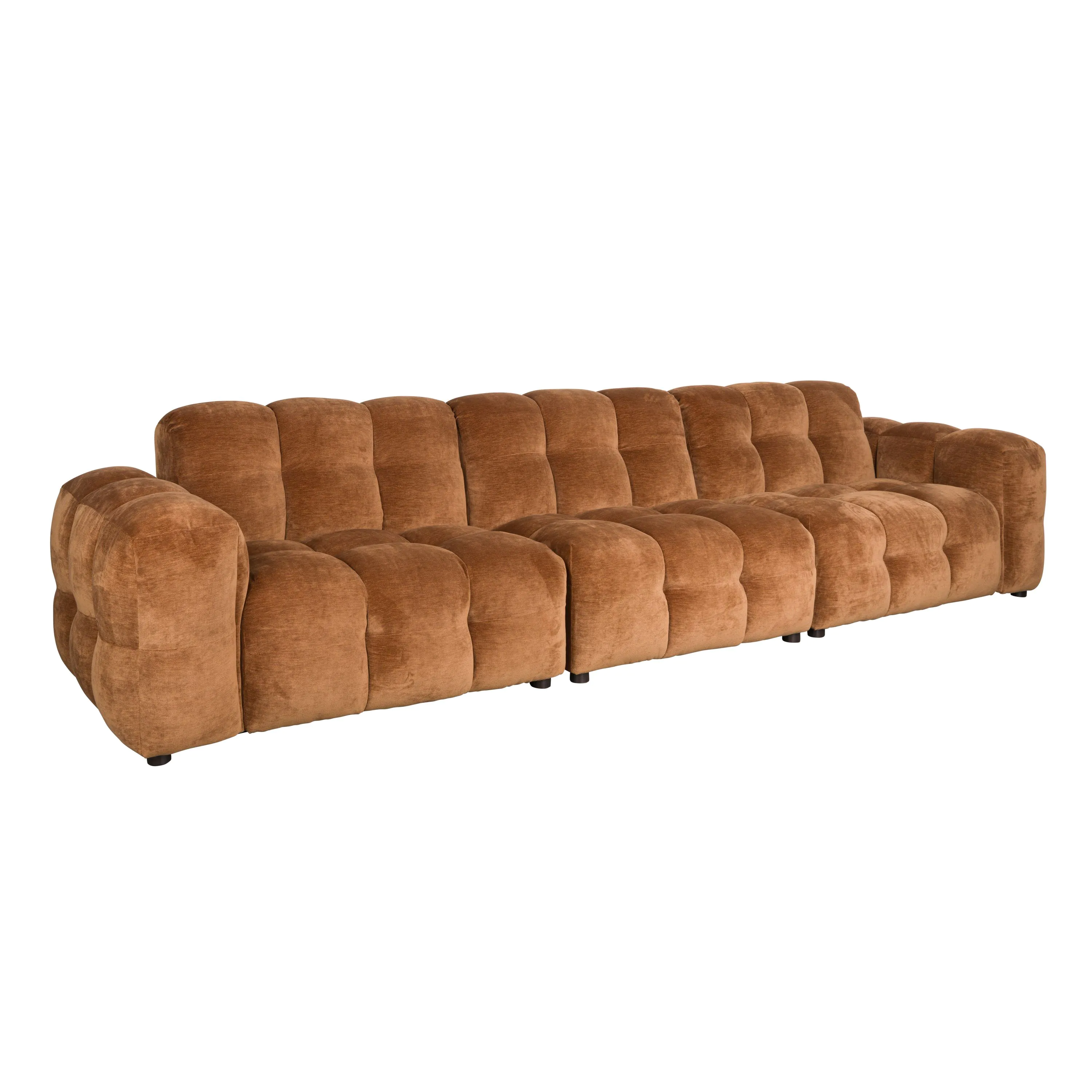 Hackman 4,5-zitsbank Velours Cognac Bruin | Zuiver