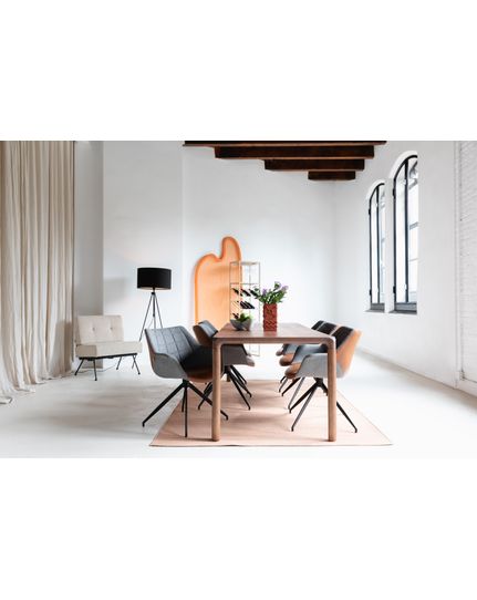 Storm dining table walnut Front Side