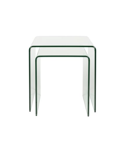 Vetro side table set of 2 Front Side