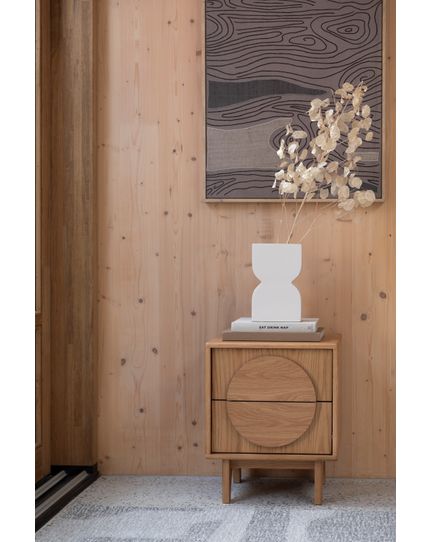 Groove side table bedstand Front