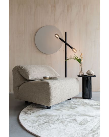 Shiny bomb side table Front Side