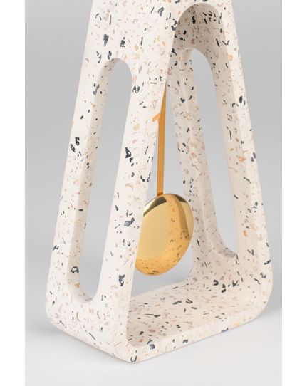 Pendulum time terrazzo clock Front Side