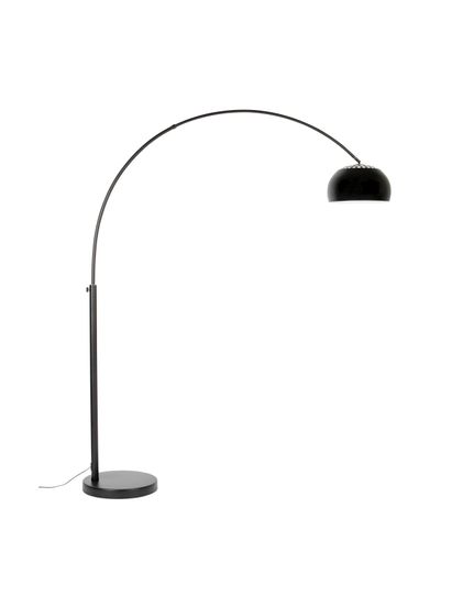 Metal bow black floor lamp Front Side