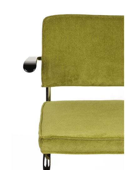 Ridge Rib Armchair chromed Front Side