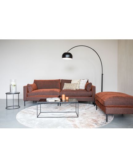 Metal bow black floor lamp Front Side