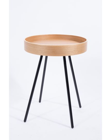 Oak Tray side table Front Side