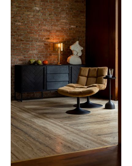 Bar lounge chair velvet Front Side