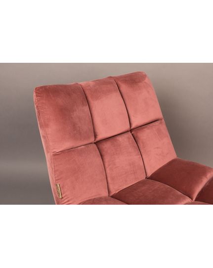 Bar lounge chair velvet Front Side